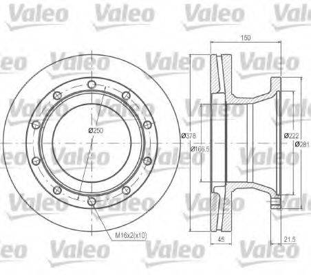 VALEO 187021 гальмівний диск